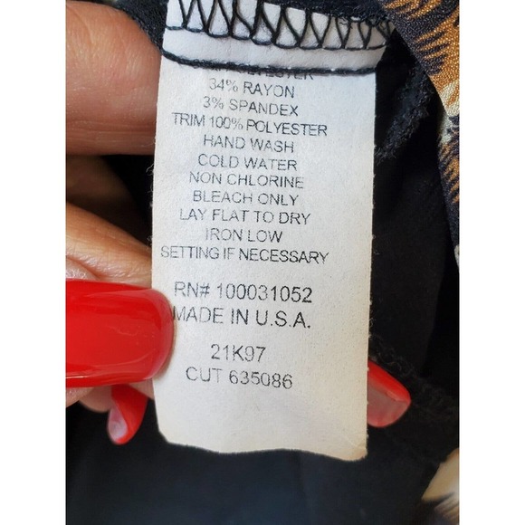 Poeme Women's Multicolor Polyester Long Sleeve Scoop Neck Pullover Blouse Size S - Picture 8 of 9